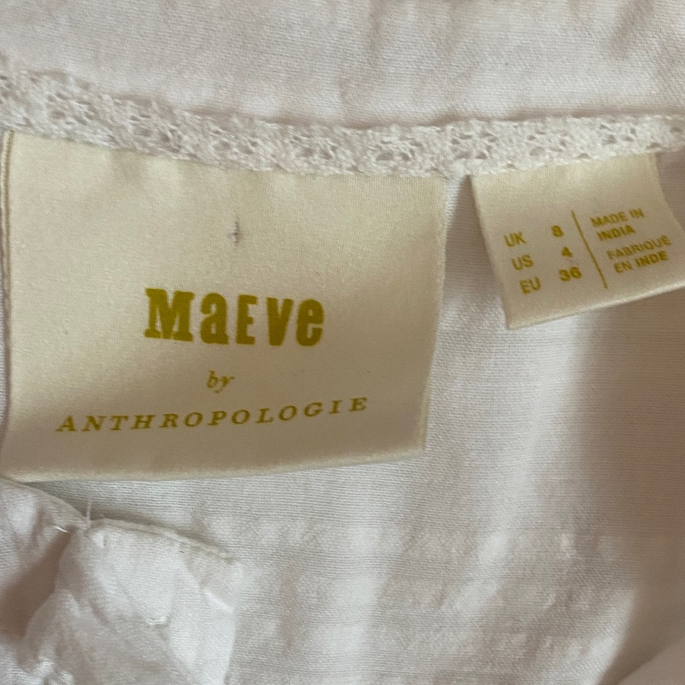 MAEVE  White Textured Button-Up Tunic - Picture 11 of 11